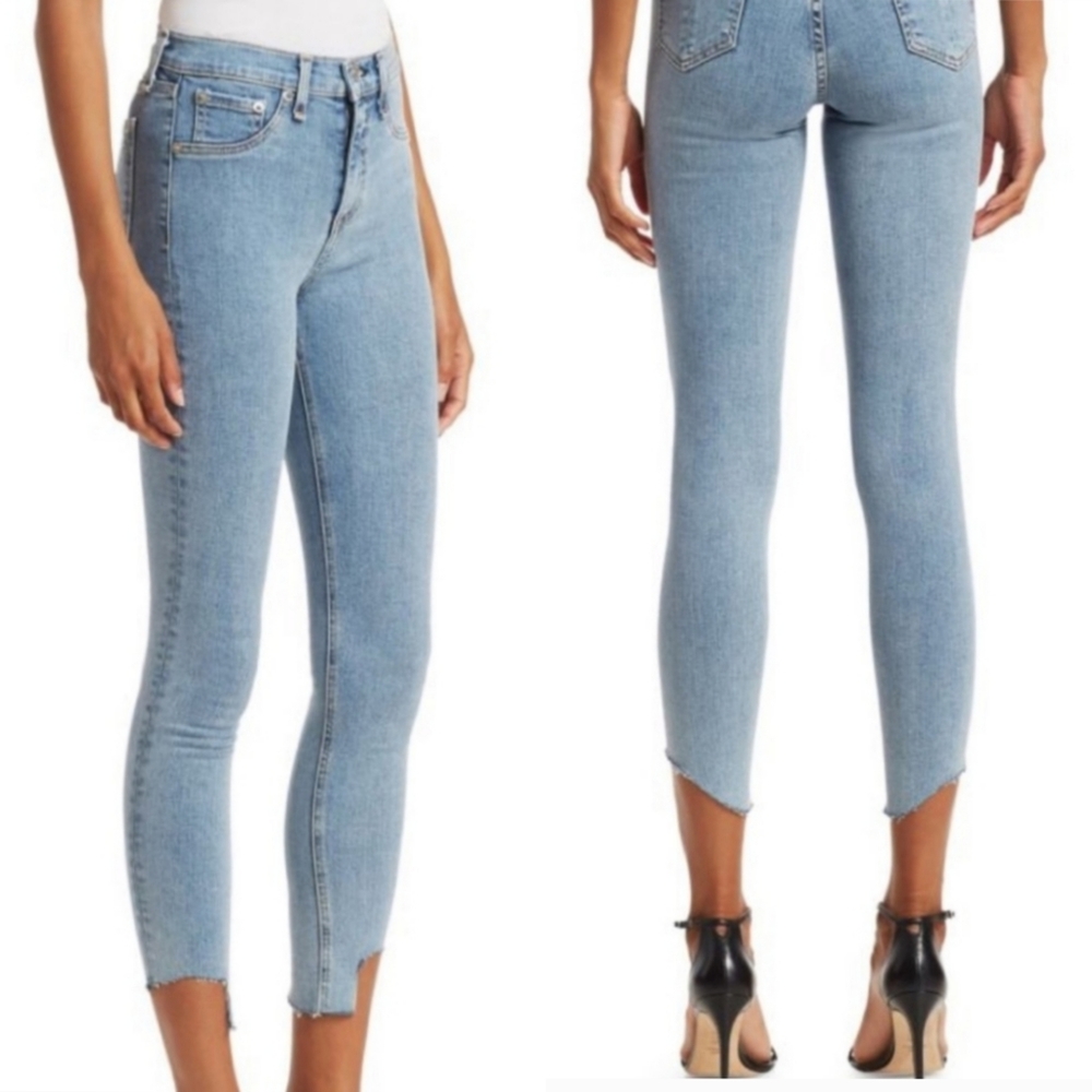NEW Rag & Bone High-Rise Step Hem Skinny Jeans 26 Worn 1x